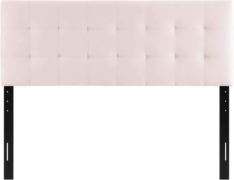 Modway Lily Biscuit Tufted Full Performance Velvet Headboard, Pink