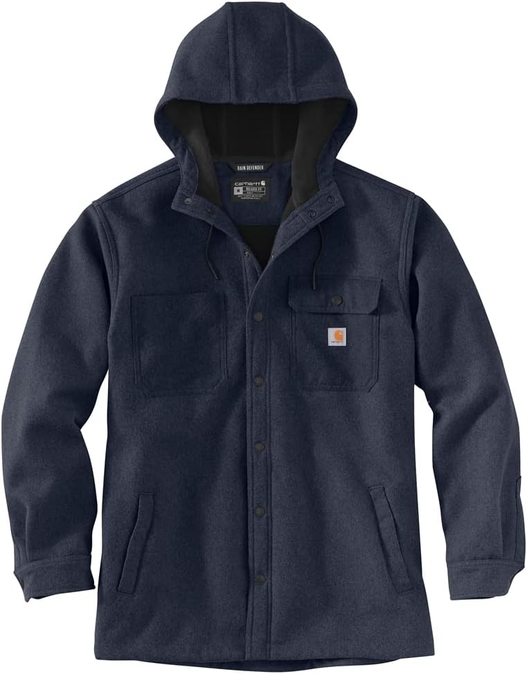 Carhartt Men's Rain Defender Relaxed Fit Heavyweight Hooded Shirt Jac