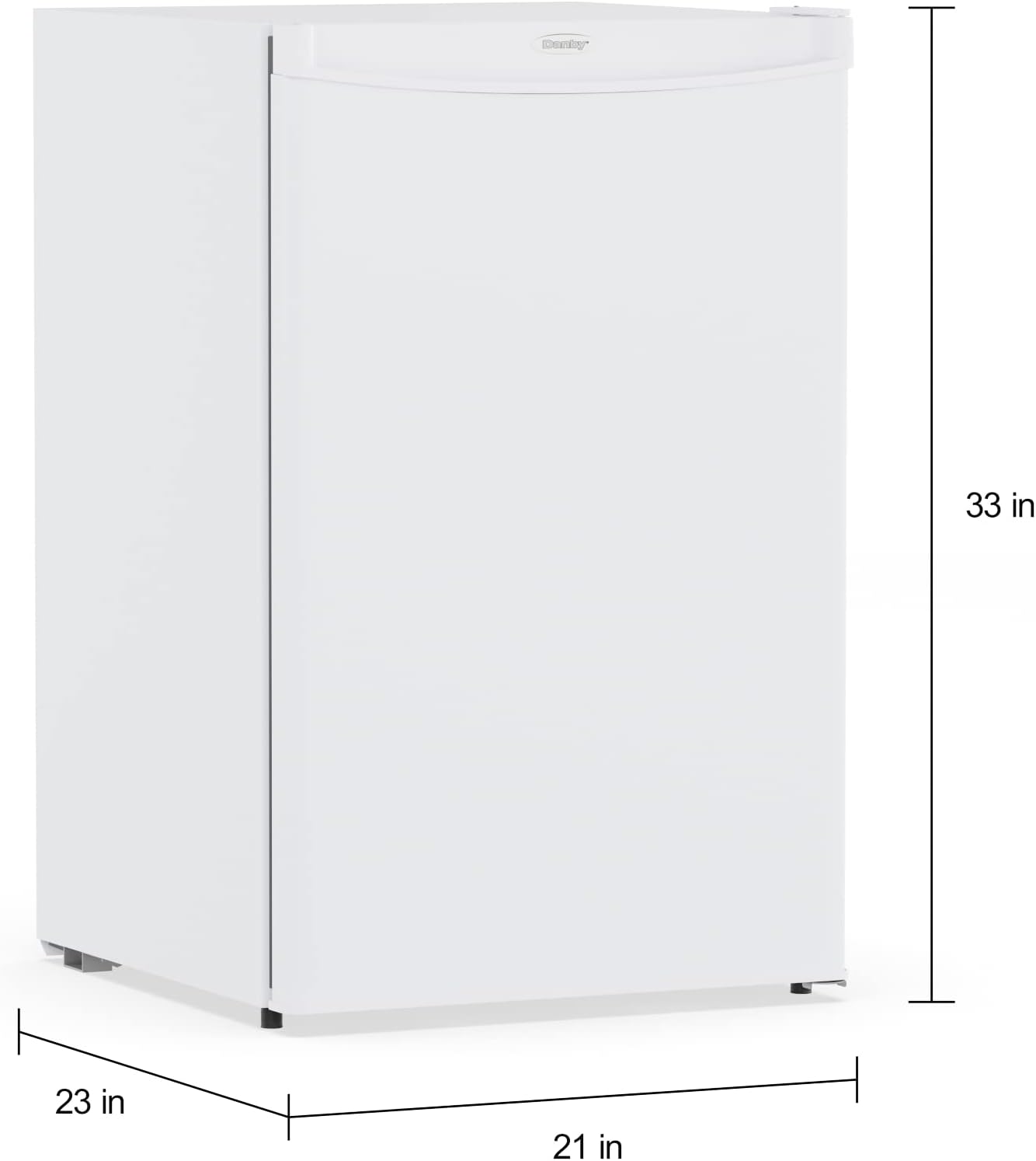 Danby DUFM032A3WDB-3 3.2 cu. ft. Upright Freezer in White Environmentally friendly R600a refrigerant 3.2 cu. ft. (90 L) capacity upright freezer