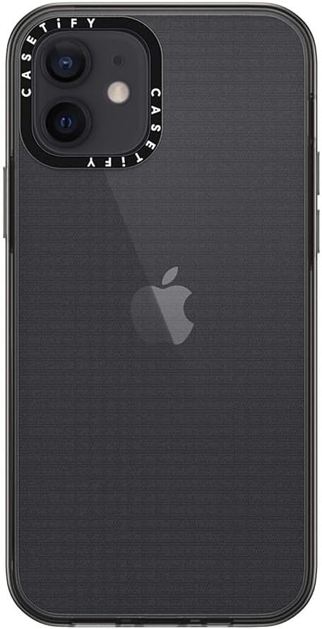 CASETiFY for iPhone 12 Case - Compact Clear Black