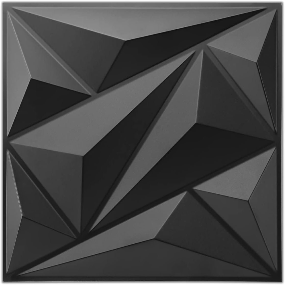 Art3dwallpanels 33 Pack 3D Wall Panels Diamond, Black, 12''x12''