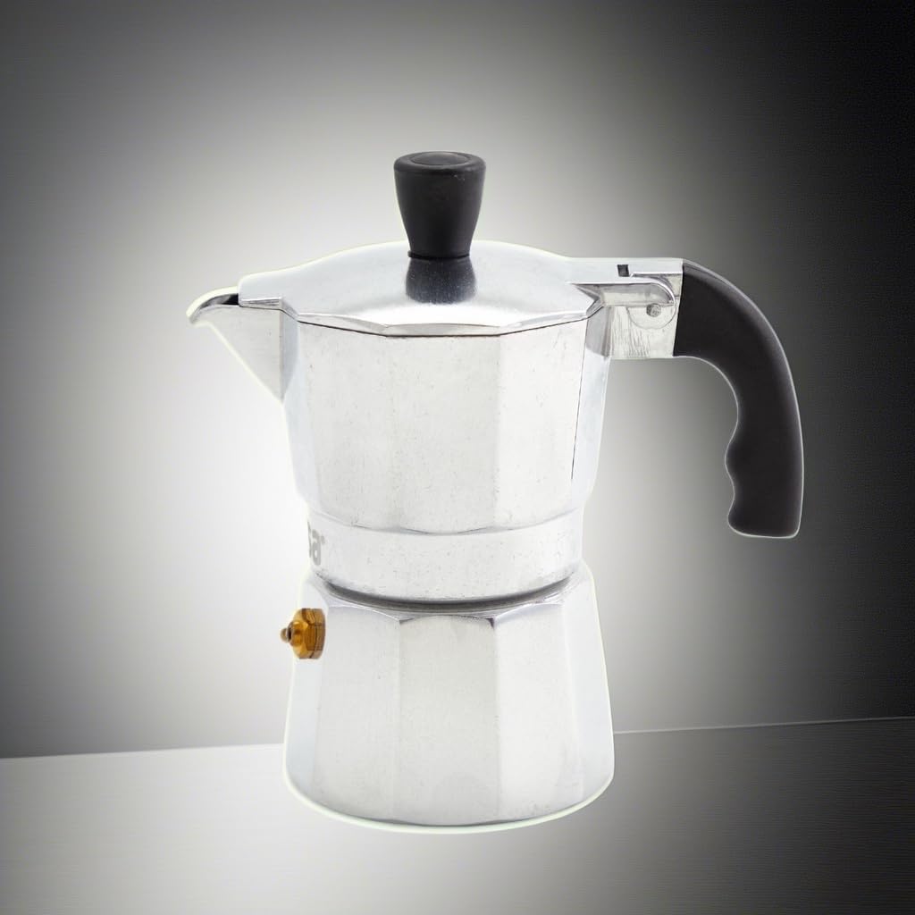 IMUSA USA B120-41V Aluminum Espresso Stovetop Coffeemaker 1-cup, Silver