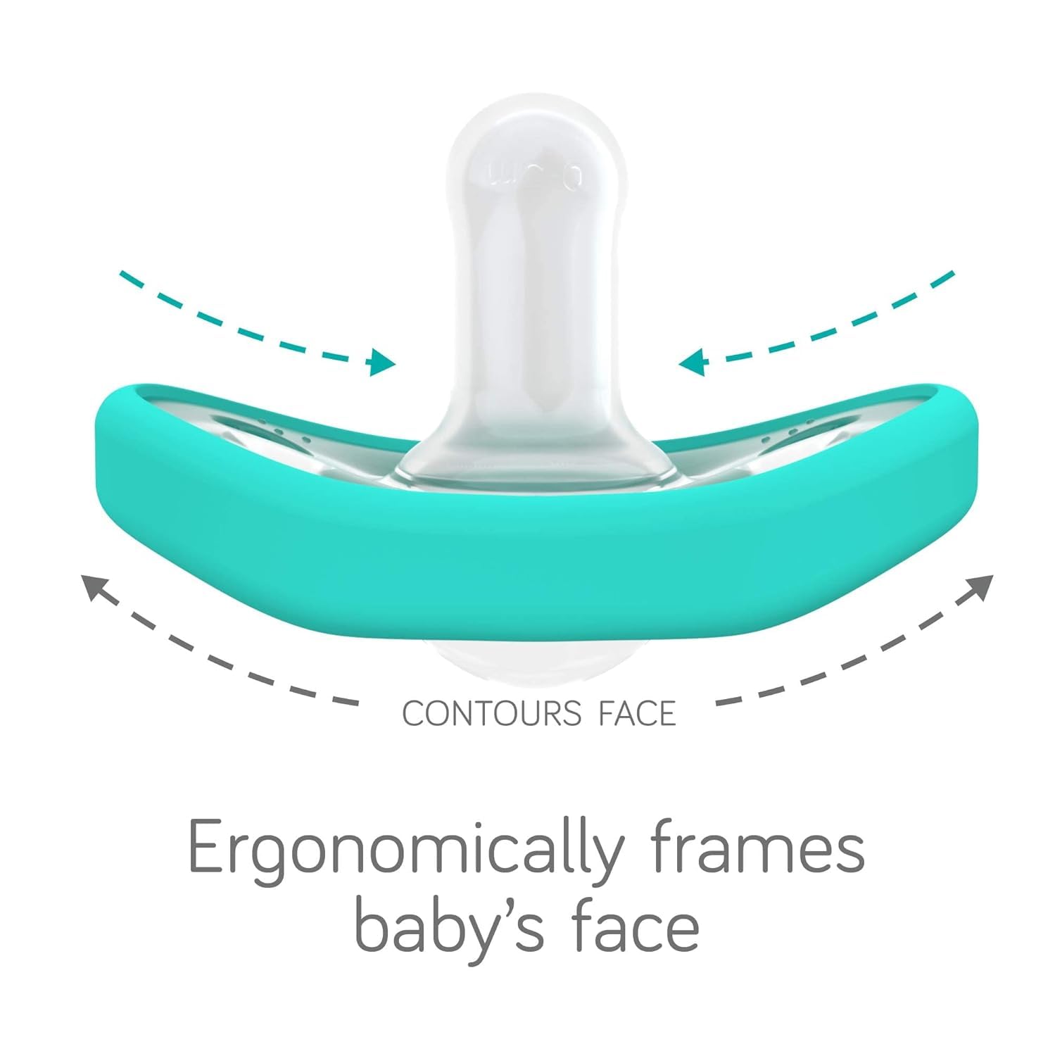Nanobebe Baby Pacifiers 0-3 Month - Orthodontic, Curves Comfortably with Face Contour, Award Winning for Breastfeeding Babies, 100% Silicone, Baby Registry Gift 4pk, Sage/White