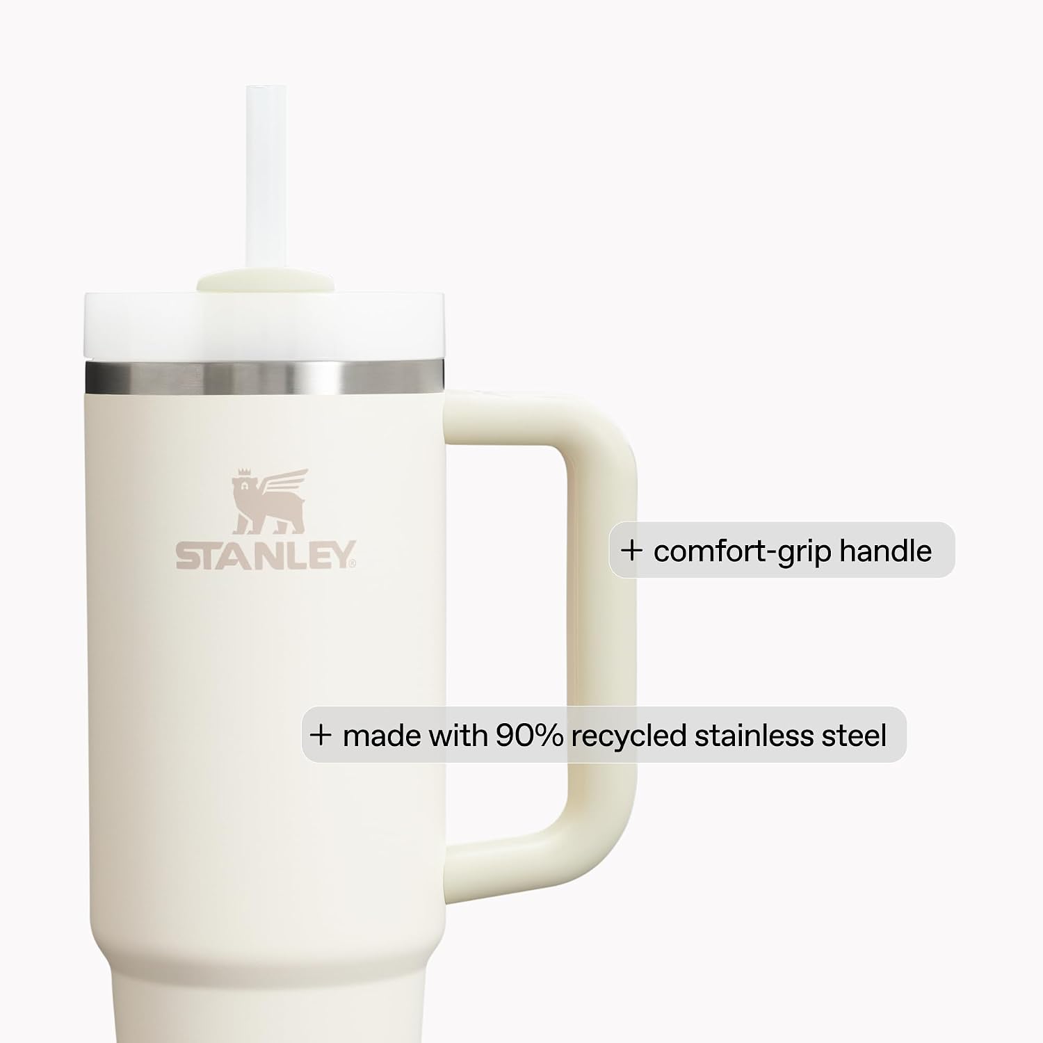 STANLEY Quencher H2.0 Flow State Tumbler, 64 oz, Frost