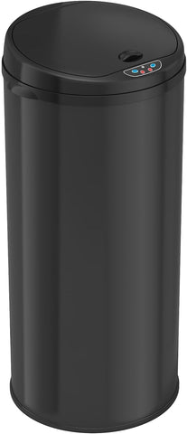 iTouchless 13 Gallon Round Sensor Kitchen Trash Can with Lid | Odor Filter