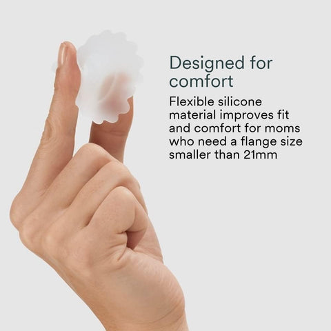Willow Breast Pump Sizing Insert - 15mm - Flange Inserts, Improves Fit and Comfort for Breast Pumping Moms, Fits in 24mm Willow Breast Pump Flange - 2ct