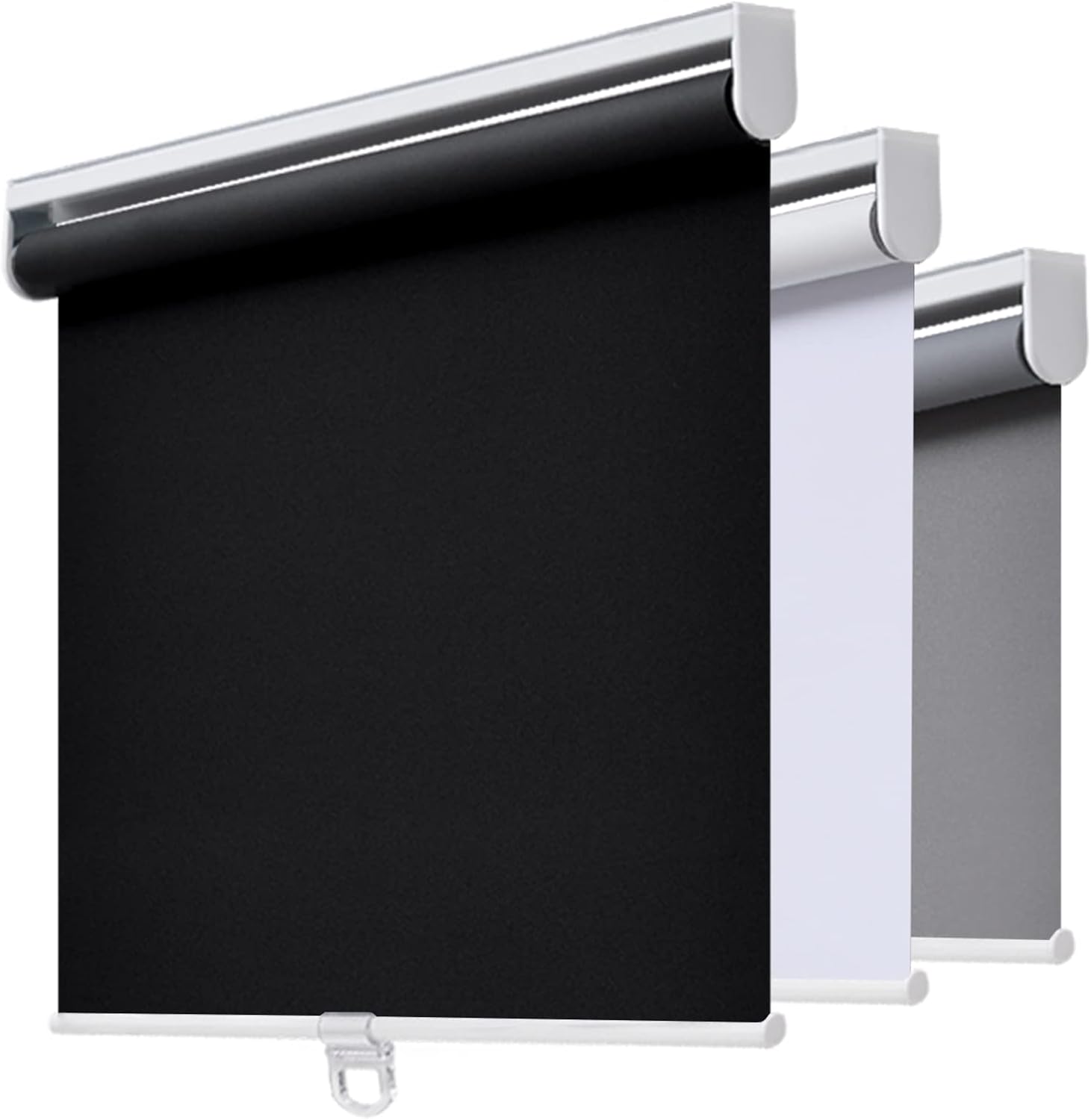 AOSKY Blackout Cordless Roller Shade for Indoor Windows, 67"W x 72"H, Black
