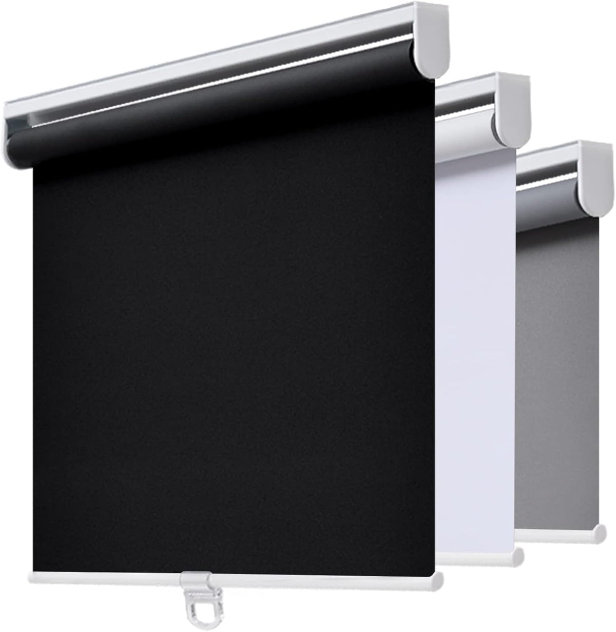 AOSKY Blackout Cordless Roller Shade for Indoor Windows, 67"W x 72"H, Black