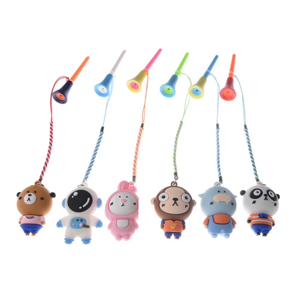 VGEBY 6Pcs Tee Hanger Cartoon Kunststoff Anti Lost Tee Hoop Mit Riemen Tee Holder (Blue + Gray)