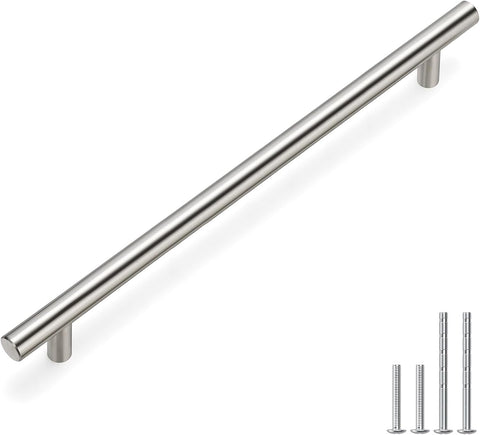 homdiy Cabinet Handles Brushed Nickel Cabinet Pulls - 5Pack Cabinet Door Pulls 10in Hole Centers Kitchen Cabinet Handles