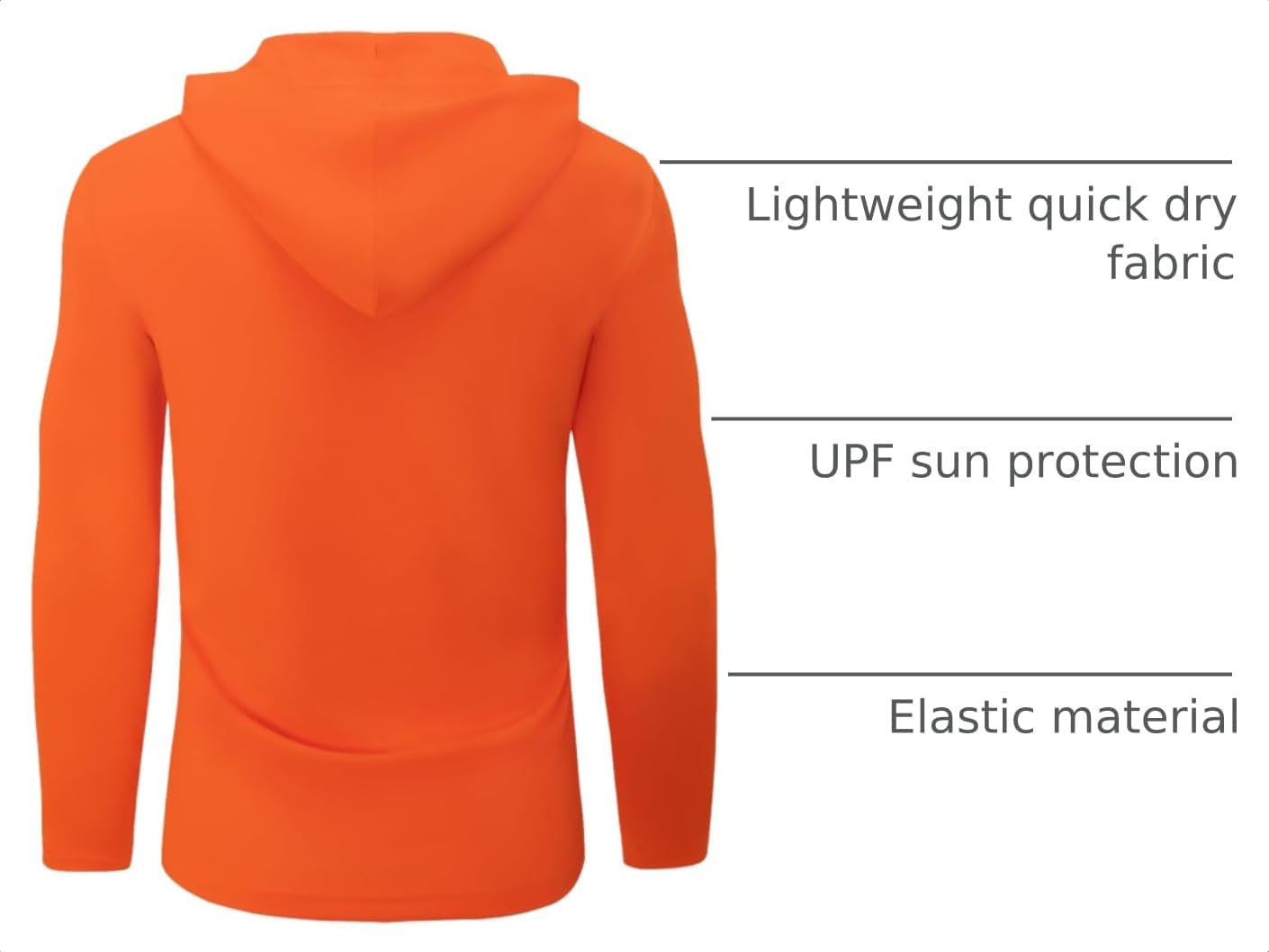 Facitisu Men Long Sleeve Tee Shirts with Hooded 5 Pack Athletic Pullover Dry Fit Sweatshirts Gym Hoodies