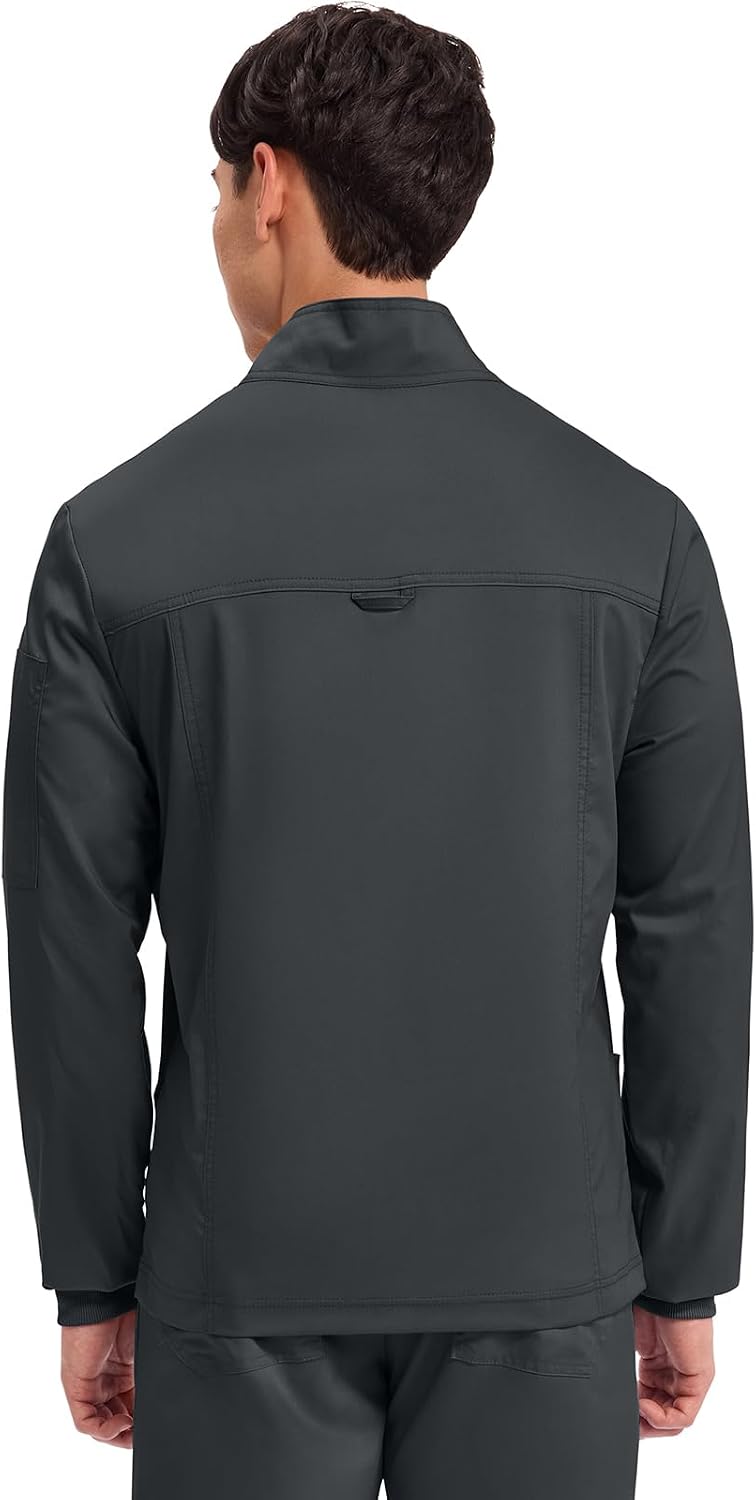 Cherokee WW Revolution Scrubs Jacket for Men Zip Front 5 Pockets