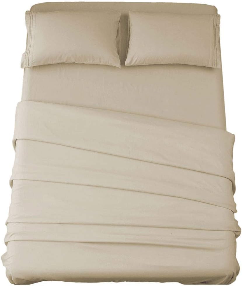 SONORO KATE Bed Sheet Set Super Soft Microfiber Sheets,3PC,Twin Size