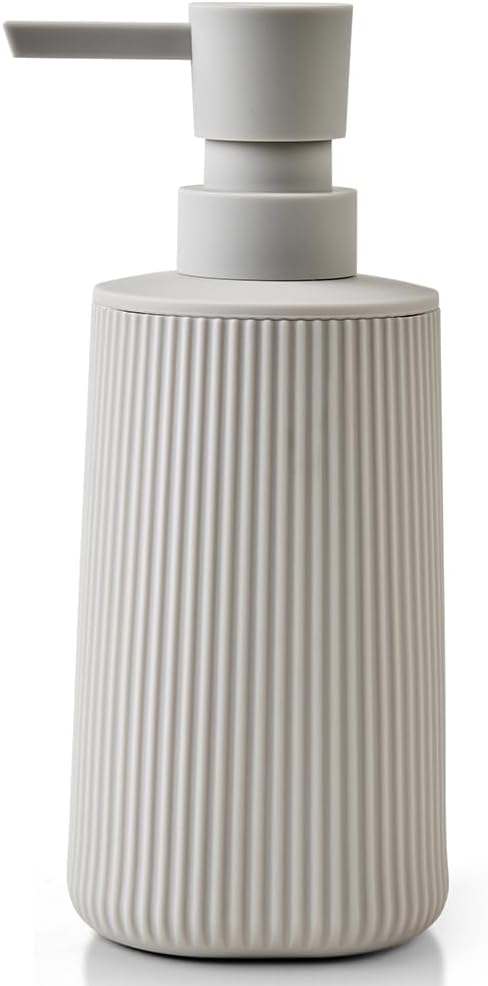 YAUKPH Small Soap Dispenser for Bathroom and Kitchen Matte Beige