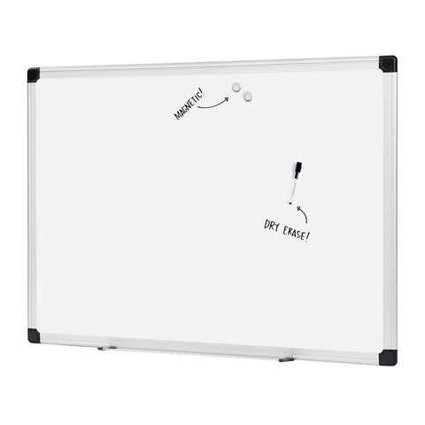 Amazon Basics Magnetic Dry Erase Whiteboard, 36 x 48-Inch, Aluminum Frame, Silver/White