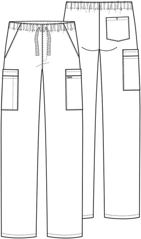 Cherokee WW Originals Scrub for Men Fly Front Cargo Pant with 7 Pockets