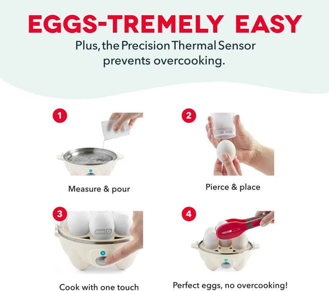 Dash Rapid Egg Cooker, 7 Hard Boiled Eggs, Aqua