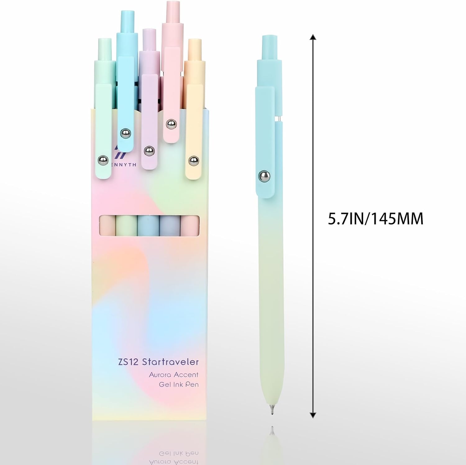 Ddaowanx Gel Pens Set,10 Pcs 0.5mm Retractable Quick Dry Black Ink Pens