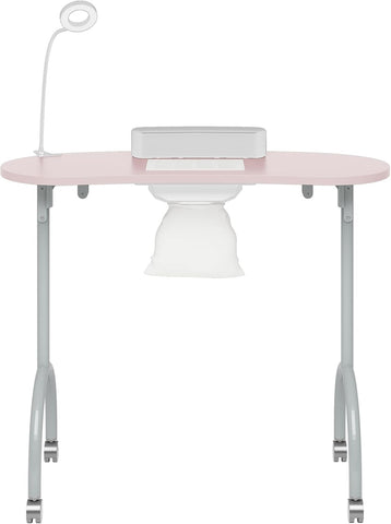 TABU Portable & Foldable Manicure Nail Table, Pink