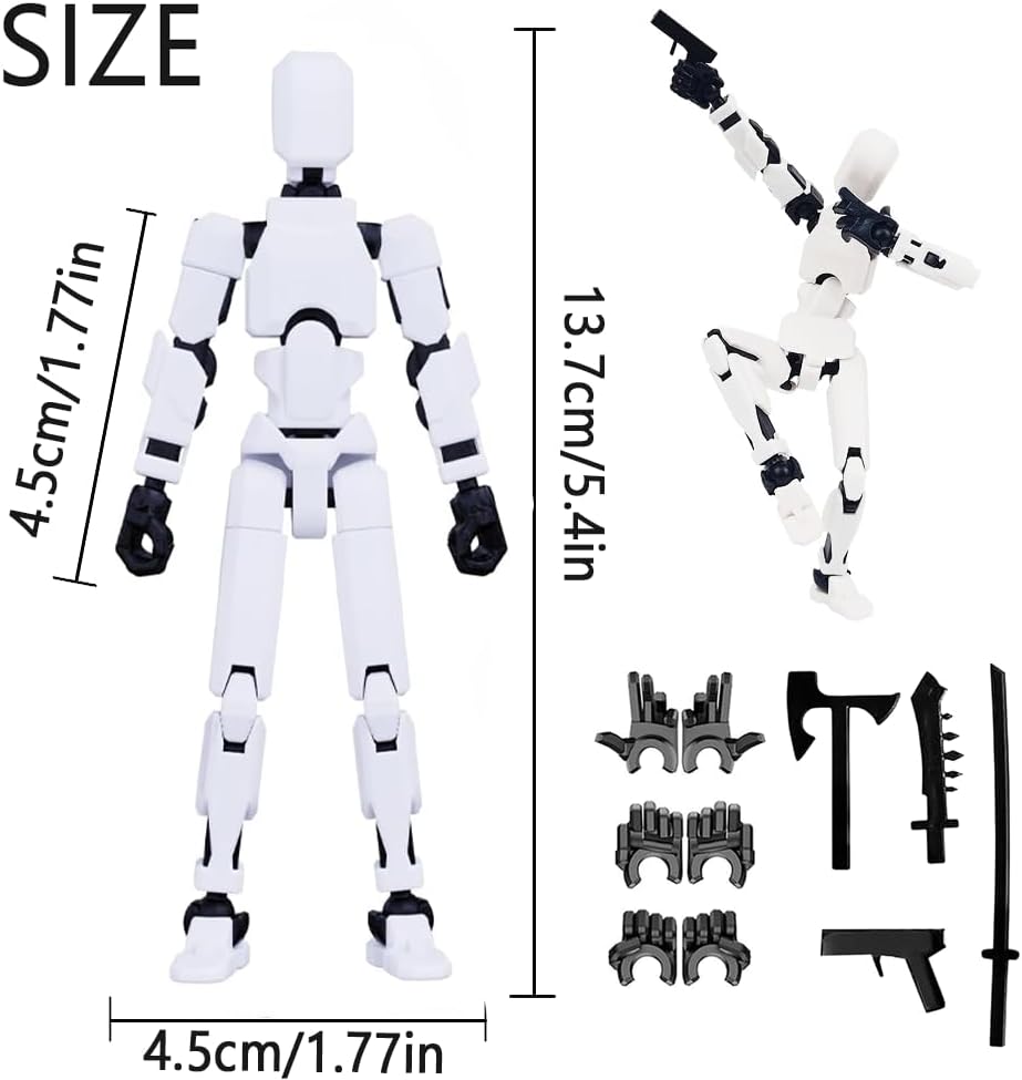 2026 New Assembly Completed-Titan 13 Action Figure,Dummy Robot 13 Action Figures Set,3D Printed Multi-Jointed Action Figures,Nova 13 Action Figure for Collectors Desktop Decorations (5pcs)