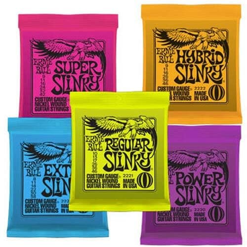 Ernie Ball Mighty Slinky Nickelwound Electric Guitar Strings 8.5-40 Gauge