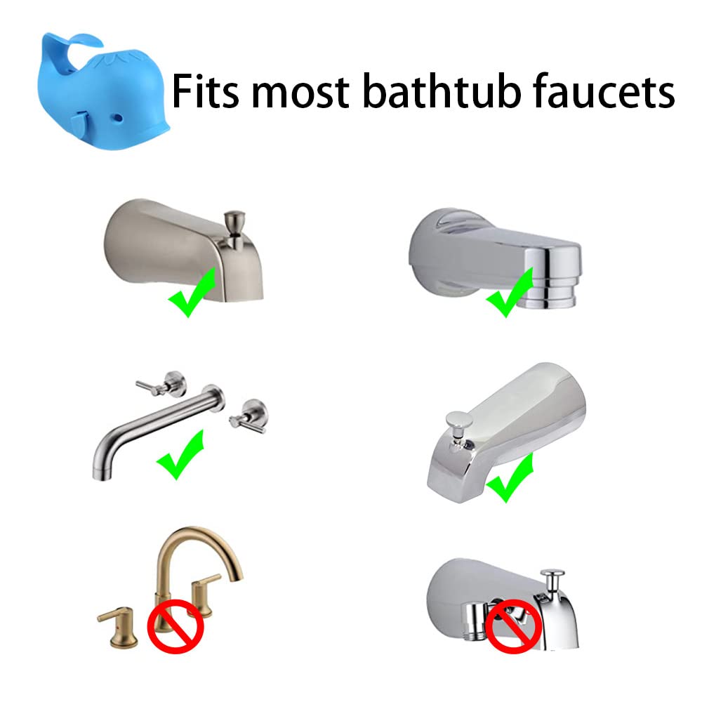 Silicone Whale Bath Spout Cover, Baby Faucet Safety Guard, Blue