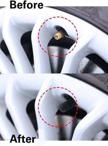 CKAuto 50 Pack Tire Valve Caps, Plastic Valve Stem Caps with O Rubber Seal