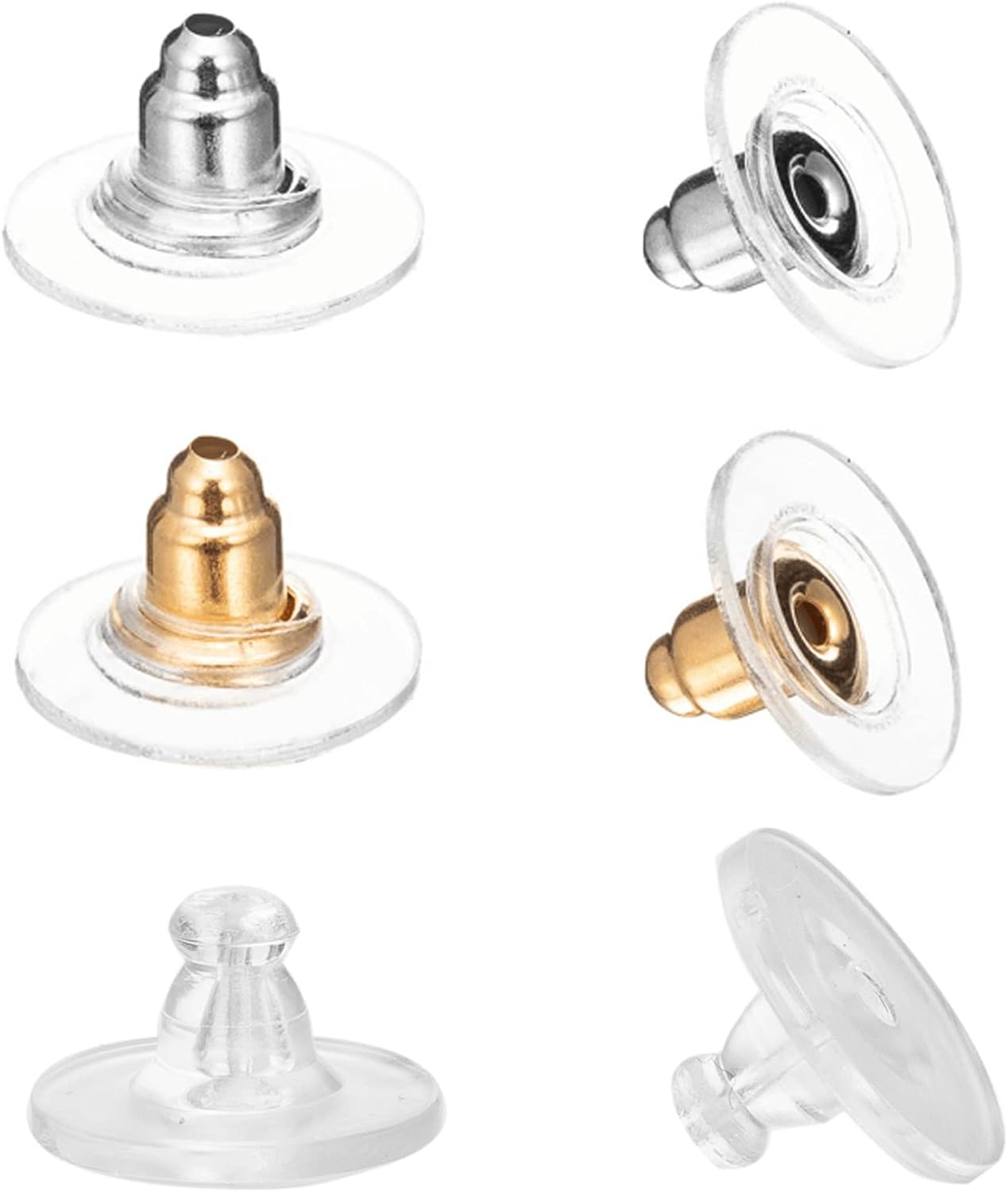 Silver Earring Backs for Droopy Ears/Heavy Earrings/Studs,Earring Lifters