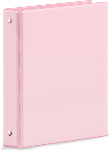SUNEE 3 Ring Binder 1 Inch Pink 1 Pack, Holds 175 Sheets of Letter Paper, Clear View 1" Three Ring PVC-Free (Fit 8.5x11 Inches) for School or Office Supplies