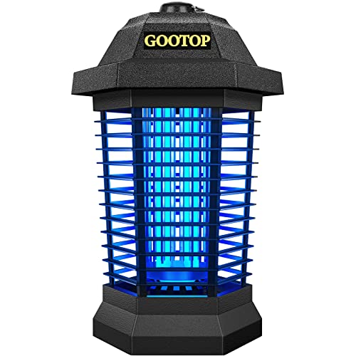 GOOTOP Bug Zapper Outdoor Electric, Mosquito Zapper, Fly Traps, Fly Zapper, Mosquito Killer, 3 Prong Plug, 90-130V, ABS Plastic Outer (Black)