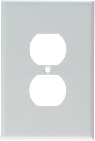 Leviton 001-88103-W Single Gang White Duplex Receptacle Wallplate