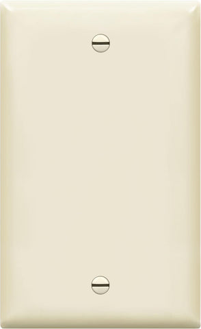 ENERLITES Blank Device Wall Plate, Gloss Finish, Standard Size 1-Gang 4.50" x 2.76", Polycarbonate Thermoplastic, 8801-LA, Light Almond