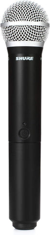 Shure BLX2/PG58 Handheld Wireless Transmitter with PG58 Vocal Mic Capsule - for use with BLX Wireless Microphone Systems (Receiver Sold Separately) | H8 Band