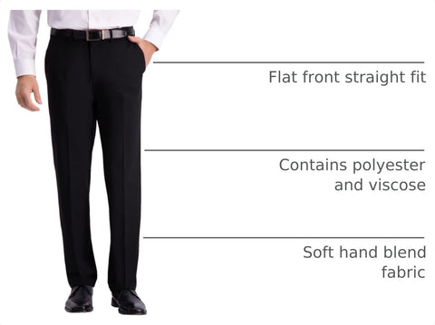 Haggar Men's JMH Straight Fit Dress Pant