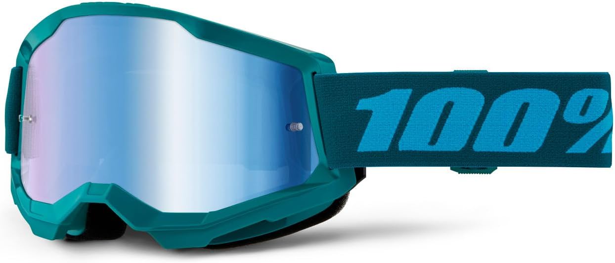 100% STRATA 2 Goggles - Sports Goggles for Motocross & Mountain Biking - Eyewear for Bike Riders - Motocross Eyewear for Men