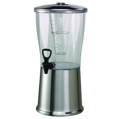 Service Ideas Beverage Dispenser with Infuser, 3 Gallon, Stainless Steel