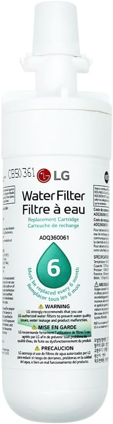 LG LT700P- 6 Month / 200 Gallon Capacity Replacement Refrigerator Water Filter (NSF42 and NSF53) ADQ36006101, ADQ36006113, ADQ75795103, or AGF80300702 , White , Single