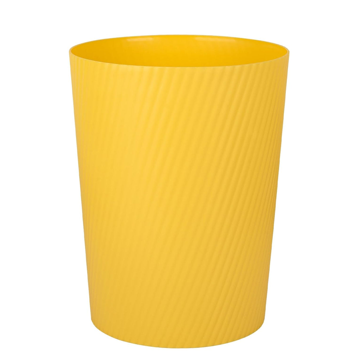 UUJOLY Small Bathroom Trash Can Wastebasket Garbage Can, 1.8 Gallon, Yellow