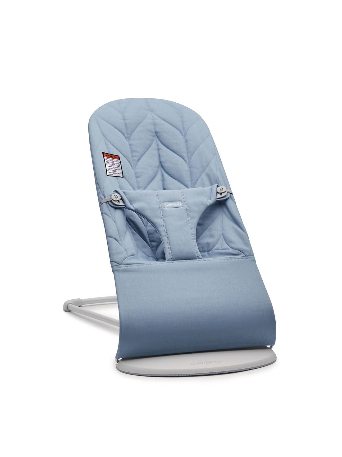 BabyBjörn Bouncer Bliss, Blue, Woven, Petal Quilt | 2-in-1 Adjustable Baby Bouncer Seat and Toddler Chair, Newborn to Toddler (8-29 lbs), 4 Positions, Lightweight & Portable