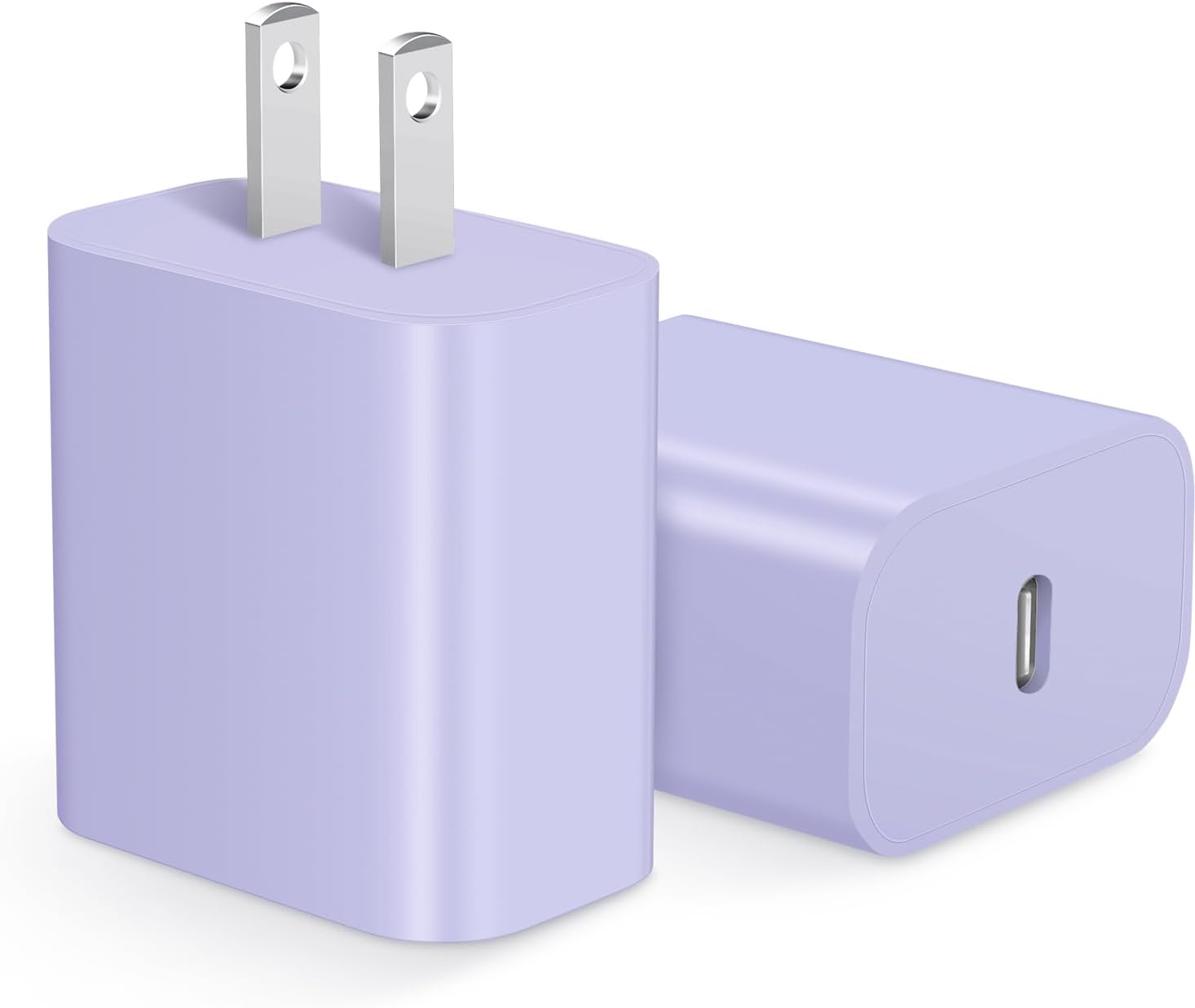 iPhone 17 Charger Block, USB C Charger Block 20W Type C Wall Charger for iPhone 17/17 Air/17 Pro/17 Pro Max, 16 15 14 13 12 11, iPad, Google, Samsung and More Fast Charging Power Adapter - Purple