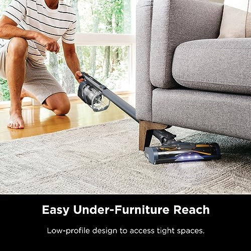 Shark IX141 Pet Cordless Stick Vacuum with XL Dust Cup, LED Headlights, Removable Handheld Vac, Crevice Tool, Portable Vacuum for Household Pet Hair, Carpet and Hard Floors, 40min Runtime, Grey