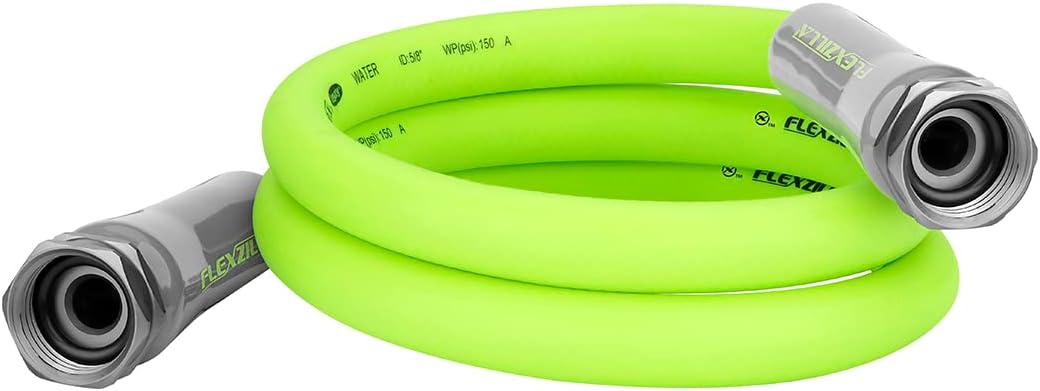 Flexzilla Garden Lead-in Hose, 5/8" x 5', Female/Female 3/4" - 11 1/2 GHT Fittings