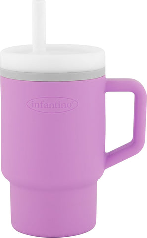 Infantino My 1st Tumbler Straw Cup with Handle, 9oz, Lilac