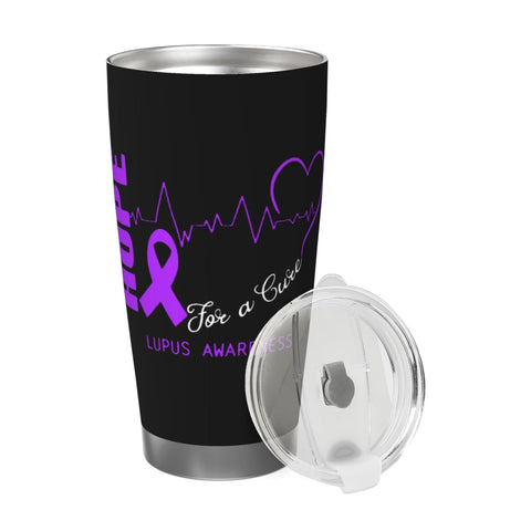 vrilu Hope For A Cure Lupus Awareness Tumbler Cup 20oz Double Wall Vacuum Insulated Coffee Cup