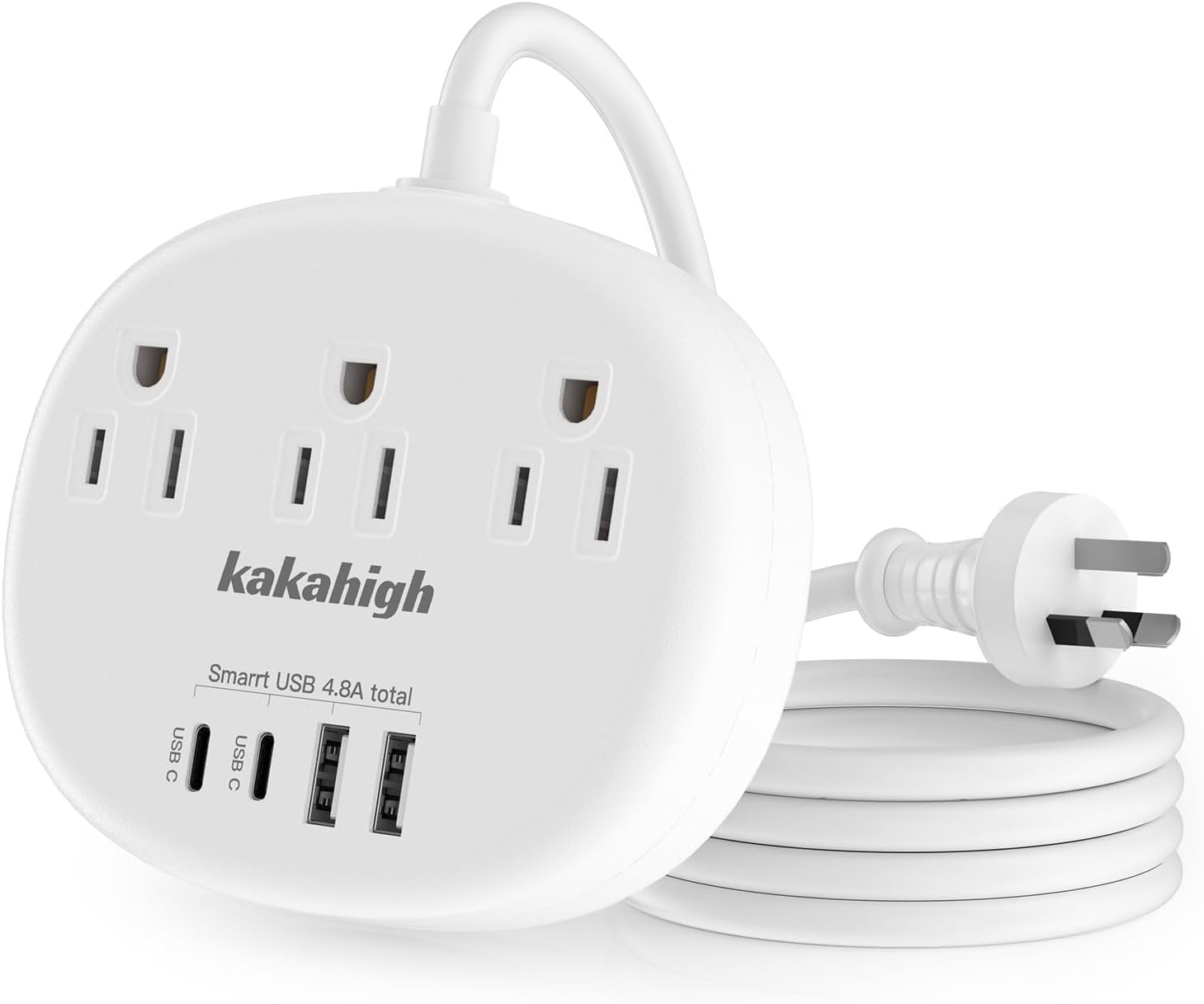 Australia Power Plug Adapter, 4FT AU Power Strip