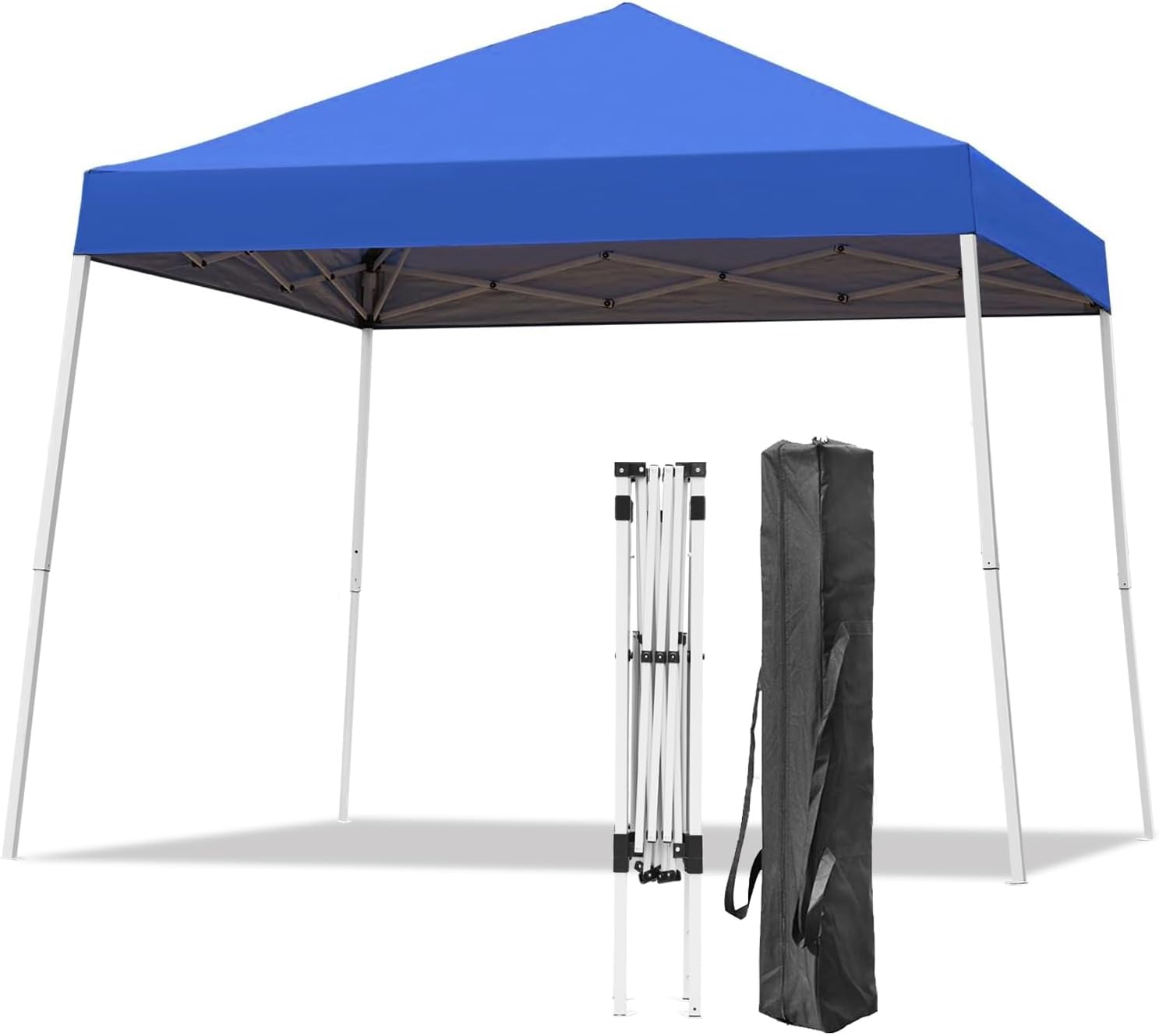 10x10FT Slant Leg Pop Up Canopy Tent, Portable Outdoor Shelter