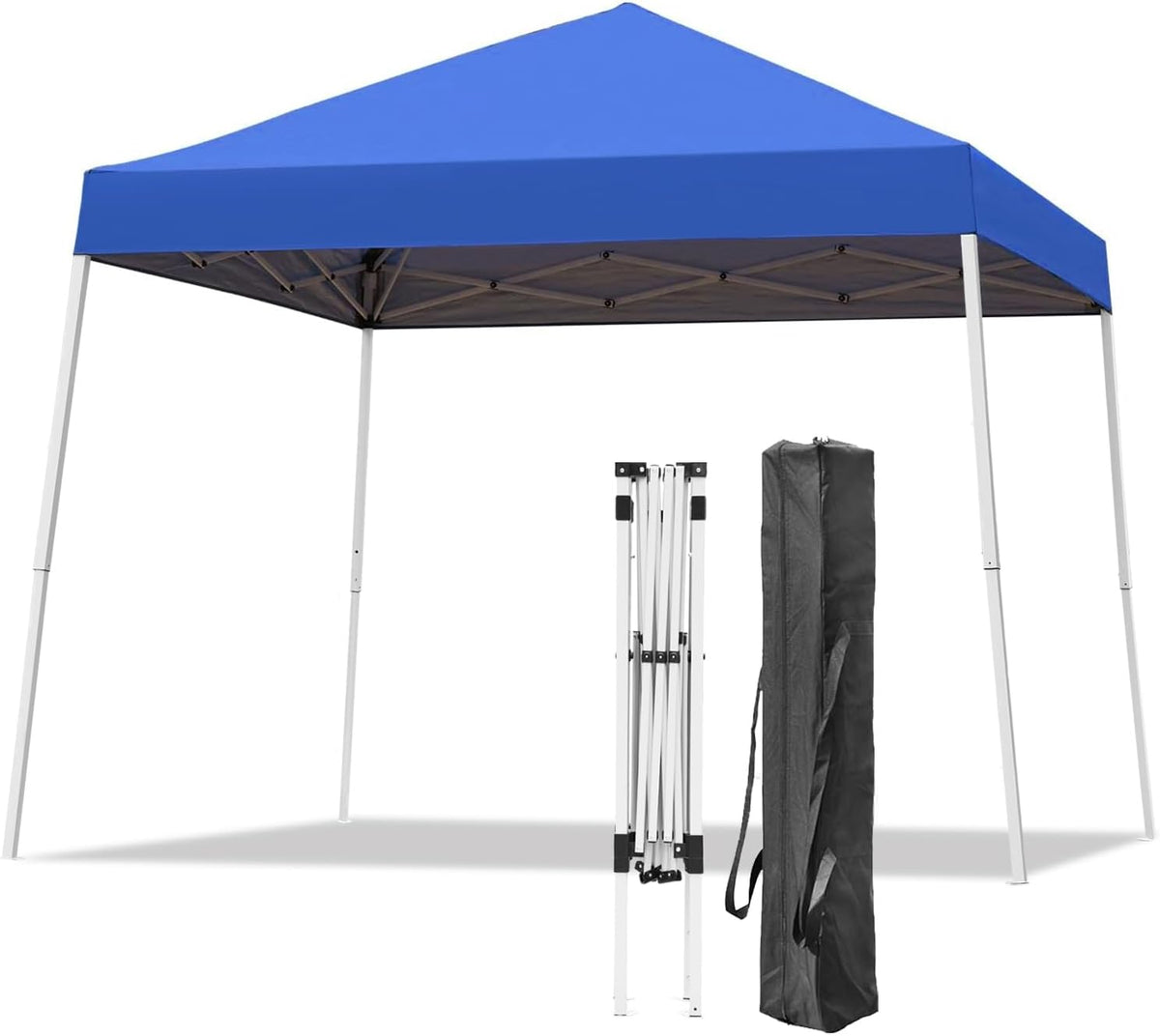 10x10FT Slant Leg Pop Up Canopy Tent, Portable Outdoor Shelter