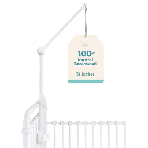 Sorrel + Fern Baby Crib Mobile Arm, Baby Mobile Hanger, 31 in, White