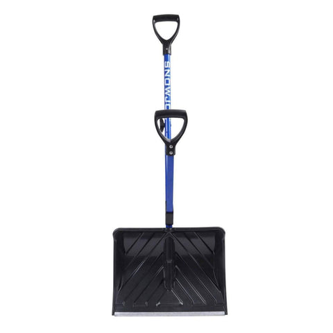 Snow Joe Shovelution Snow Shovel, Strain Reducing with Spring Assisted Handle, Poly Blade, & 50" Assembled Height