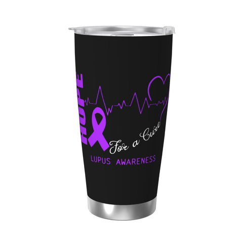 vrilu Hope For A Cure Lupus Awareness Tumbler Cup 20oz Double Wall Vacuum Insulated Coffee Cup